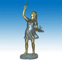 Brass girl statue CCS-102