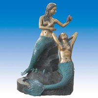 Brass mermaid statue fountain CCF-001