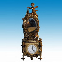 Brass clock CC-026