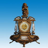 Brass clock CC-004